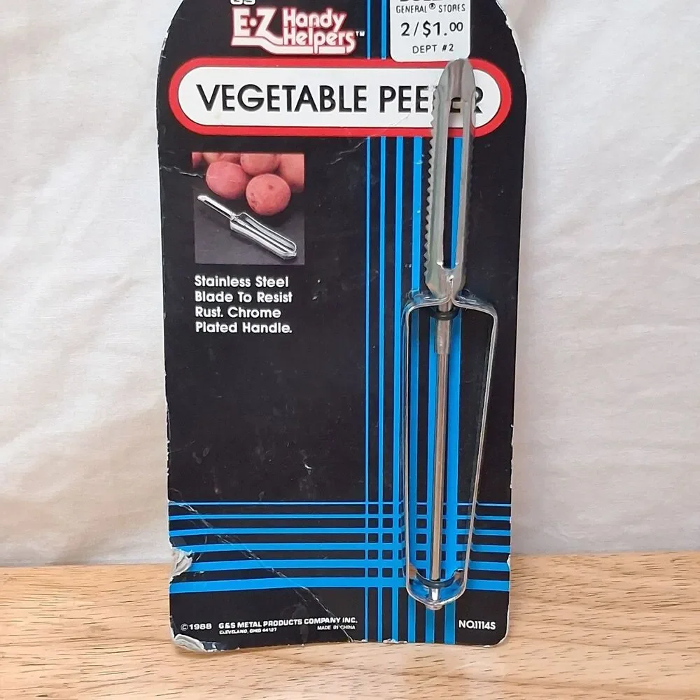 GS EZ Handy Helper Vegetable Peeler Stainless Steel Blade New with Package 1988